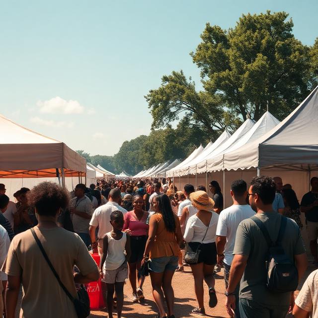 Community members enjoying a local outdoor event